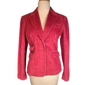 Vintage Y2K BODY by Victoria Pink Corduroy Blazer Fitted Jacket Size 4 Coquette